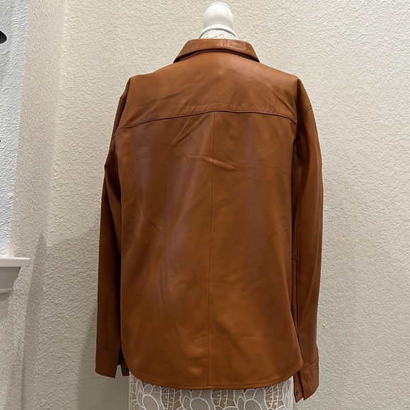🪷NWT Gorgeous FP One Teaspoon Aria Leather Shacket Sz XL Copper - Picture 5 of 11